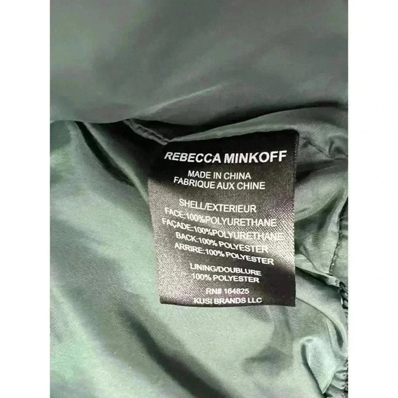 Rebecca Minkoff Women's Black Quilted Faux Leather Bomber Jacket Small NEW - Picture 6 of 7